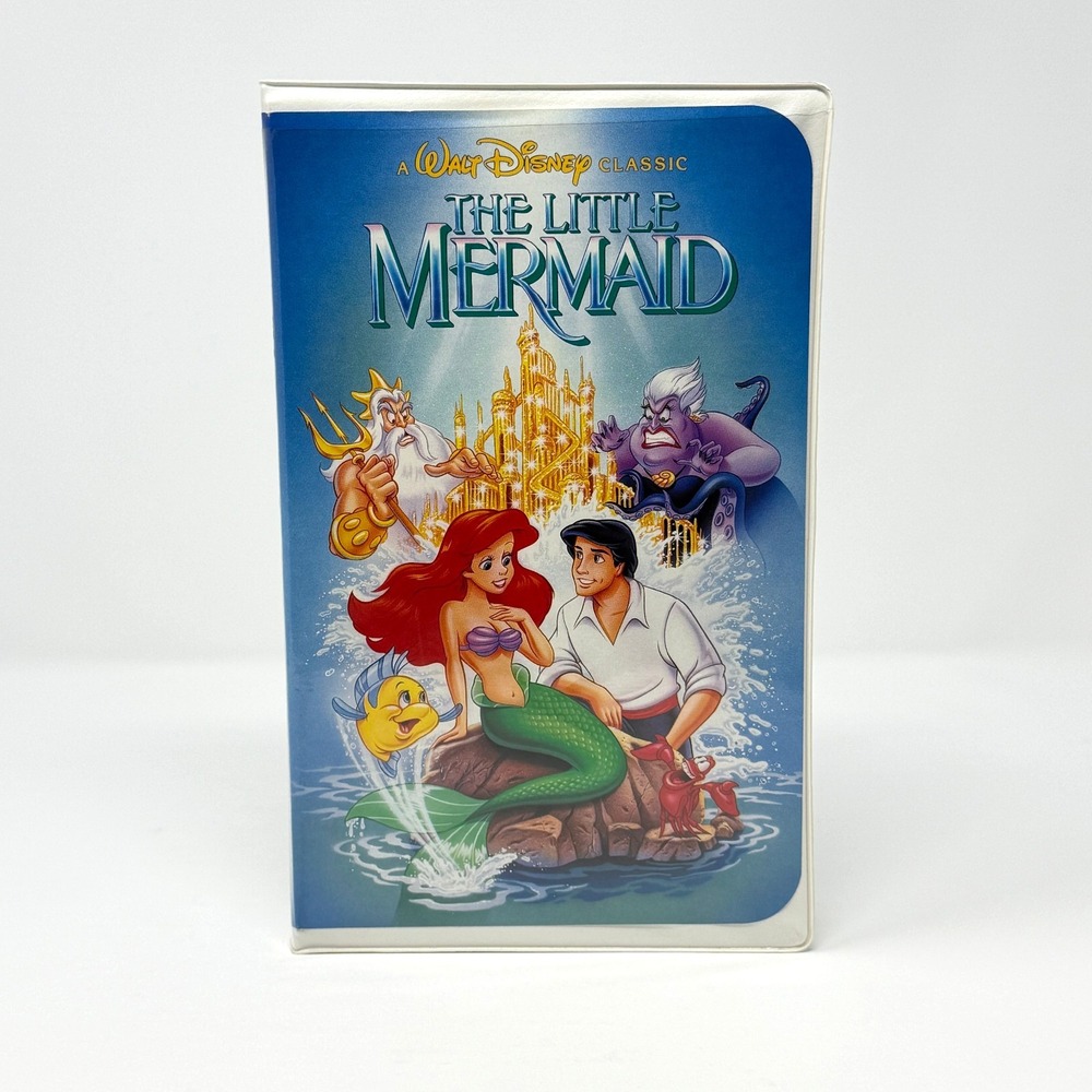 Disney The Little Mermaid VHS Black Diamond Banned Cover 913 1990 Clamshell